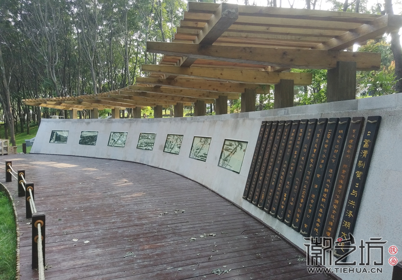 世界文化遺產與蕪湖鐵畫牽手打造景區(qū)文化墻鐵畫 ——洪澤湖古堰防洪工程演示鐵畫定制案例