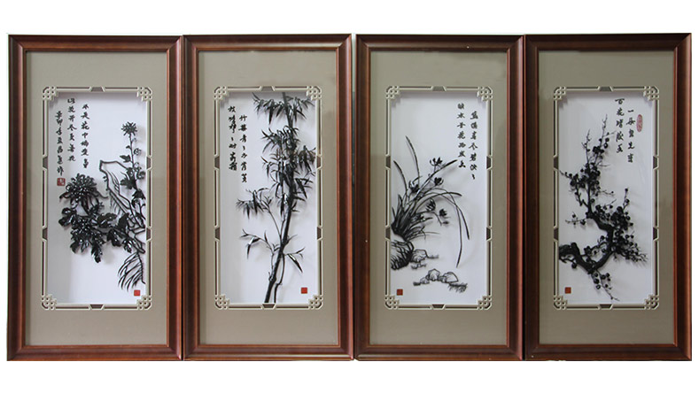 梅蘭竹菊四君子-李愛平設(shè)計鐵畫作品 梅蘭竹菊四君子-李愛平設(shè)計鐵畫作品