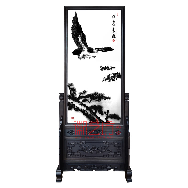 雄鷹展翅蕪湖鐵畫 玄關(guān)隔斷屏風(fēng) 安徽特色手工藝術(shù)品